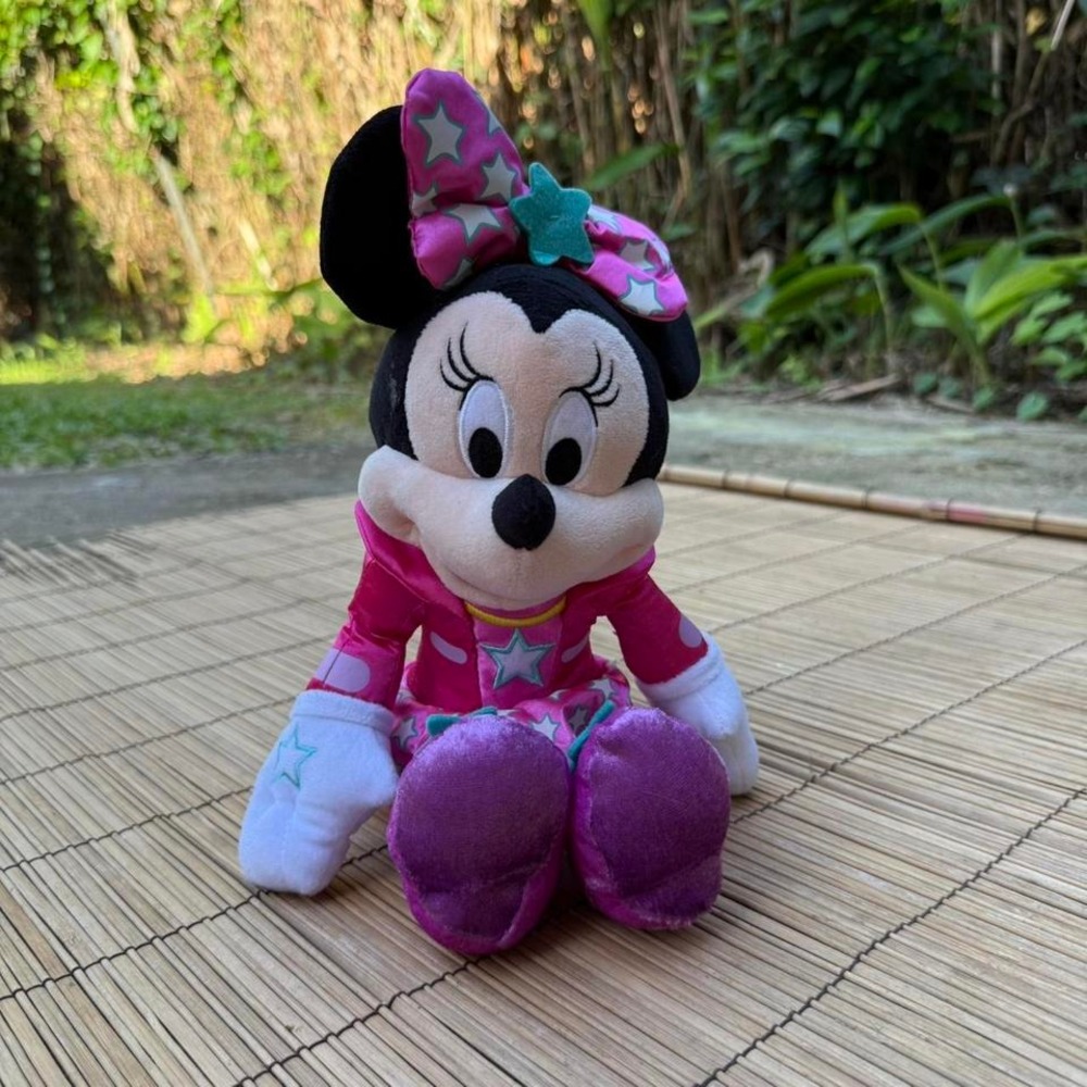Disney Jr Rockstar Minnie Mouse‎ Plush Toy Singing Working Press Hand Doll